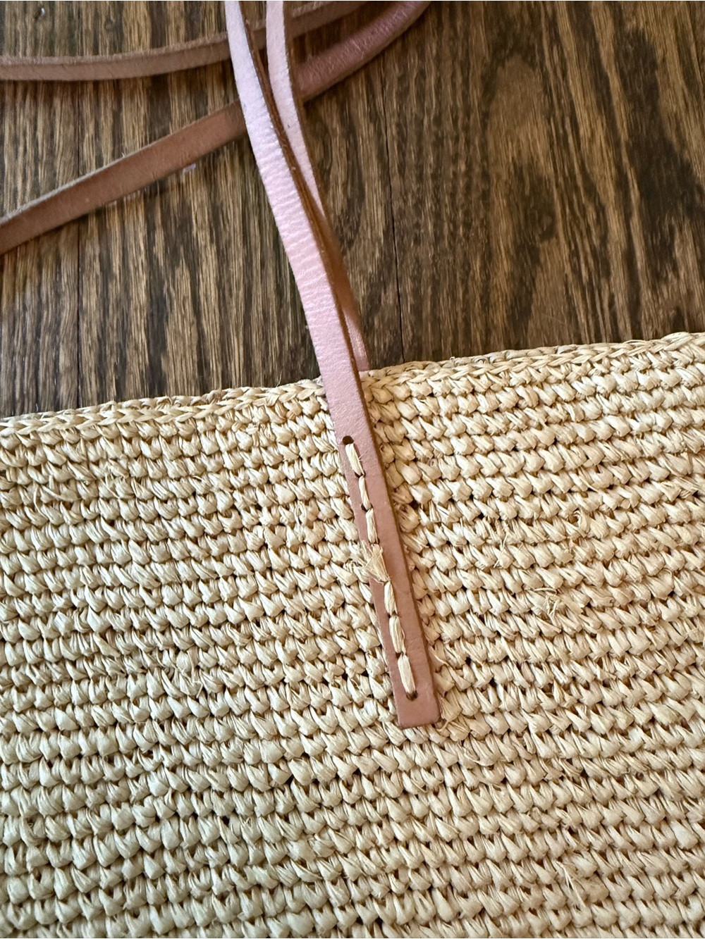 Velvet by Graham and Spencer Woven Straw Tote Bag with Multicolor Stripe Ez Fix - Picture 4 of 11